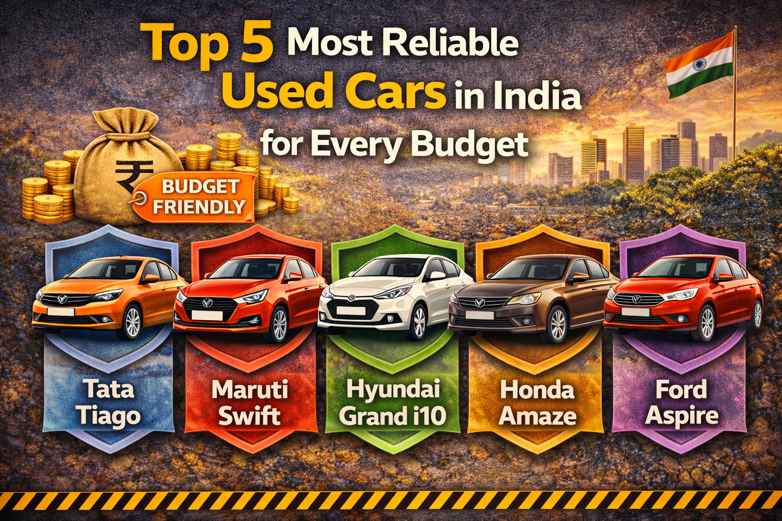 Top 5 Most Reliable Used Cars in India for Every Budget