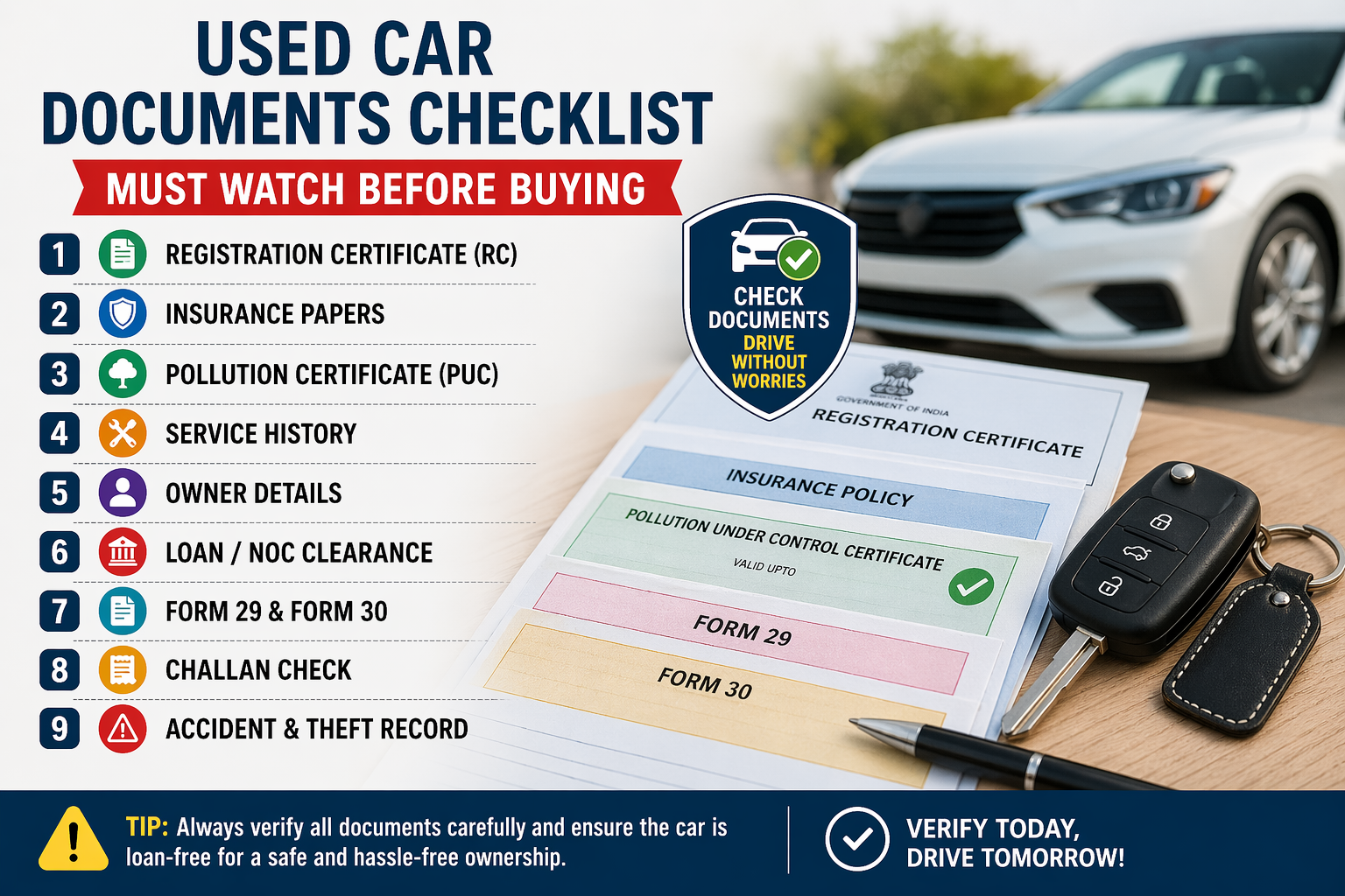 Used Car Documents Checklist (Must Watch Before Buying)